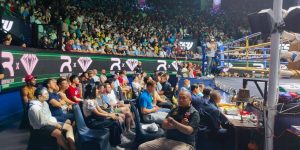 Rajadamnern Stadium ringside seats crowd