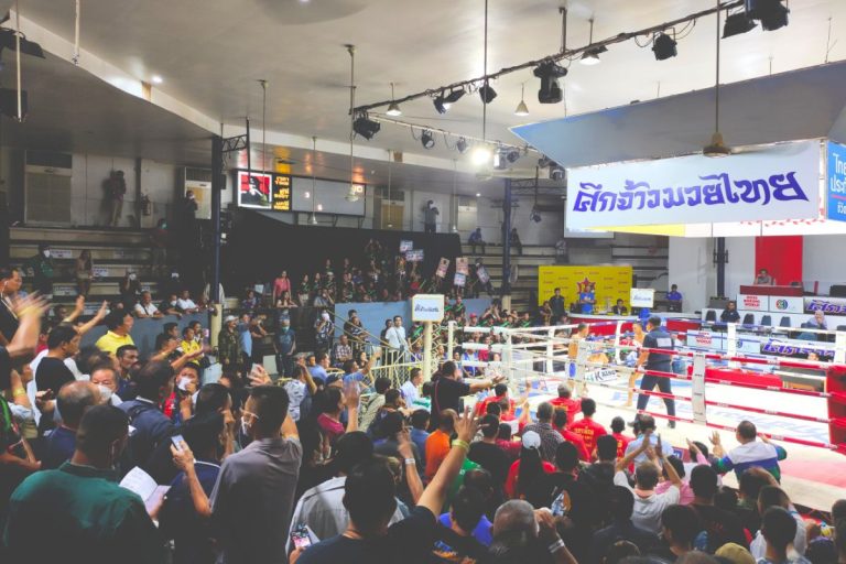 Gamblers at Siam Omnoi Boxing Stadium