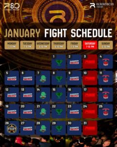 Rajadamnern Stadium January 2026 Event Schedule