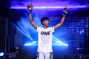 Yonis Anane walks out to the ring for his fight against Freddie Haggerty at The Inner Circle May on 22